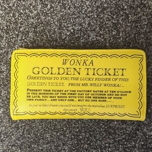 Willy Wonka And The Chocolate Factory Golden Ticket Wallet